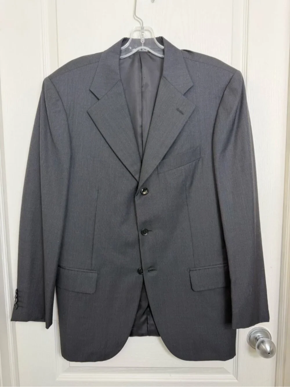 Pal Zileri Three Button Wool Blazer Jacket Size EU 48 = 38R Grey